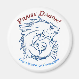 Imã Louvado Dagon Innsmouth Lovecraft Horror de Peixes