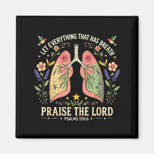 Imã Louve o Senhor Salmos 150_6 Arte Cristã Floral