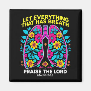 Imã Louve o Senhor Salmos 150_6 Arte Cristã Floral