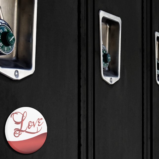 Imã Love Abstrato | Escrita manual em casual moderna (Criador carregado)