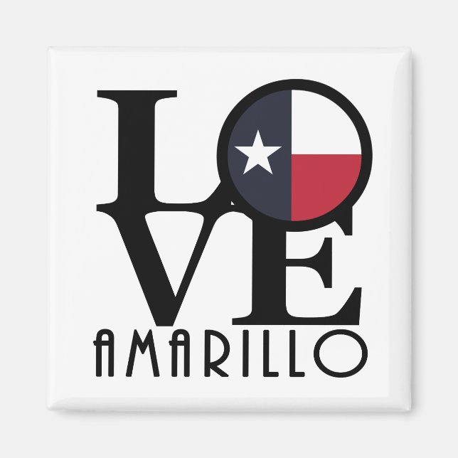 Imã LOVE Amarillo Texas (Frente)