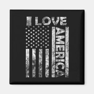 Imã Love America Shirt Usa Flag 4 de julho Independênc