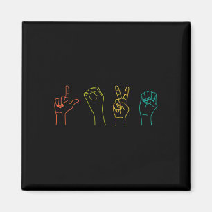 Imã Love ASL Sign language por Dia de os namorados alf