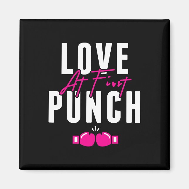Imã Love At First Punch Girl Kickboxing Cardio Workout (Frente)