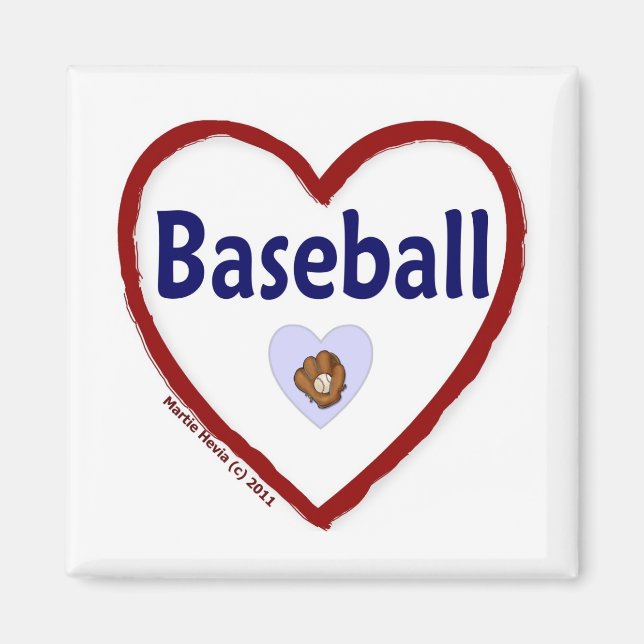 Imã Love Baseball (Frente)