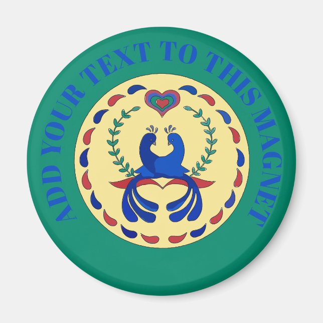 Imã Love Birds Hex Sinal Neerlandês Magnet (Frente)