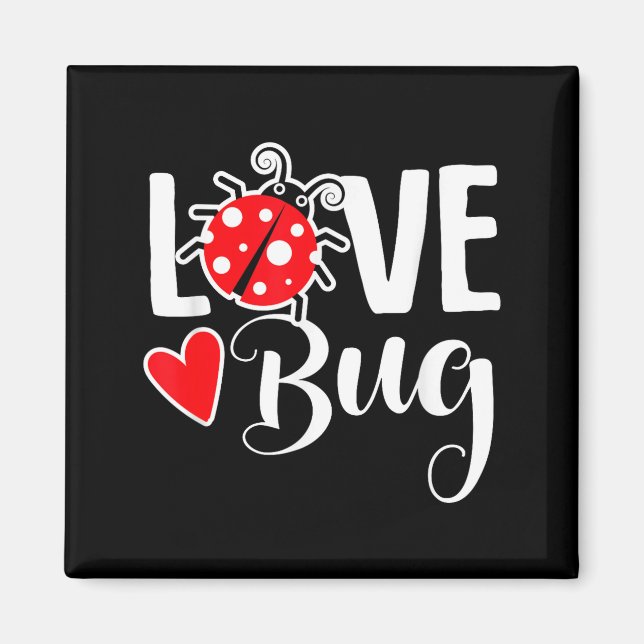 Imã Love Bug Cute Valentine's Day Party Ladybug  (Frente)