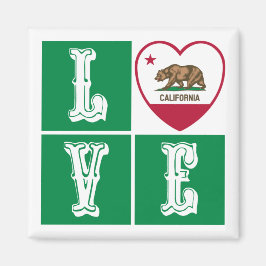 Imã Love California State Flag Hearde Pride
