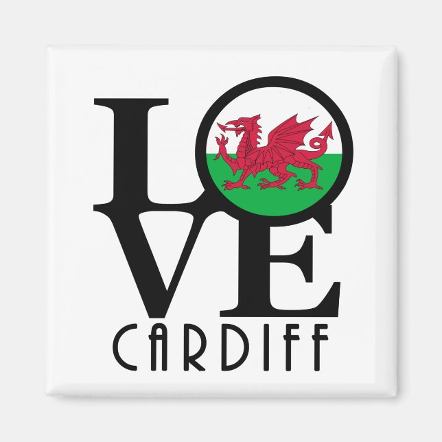Imã LOVE Cardiff Wales (Frente)