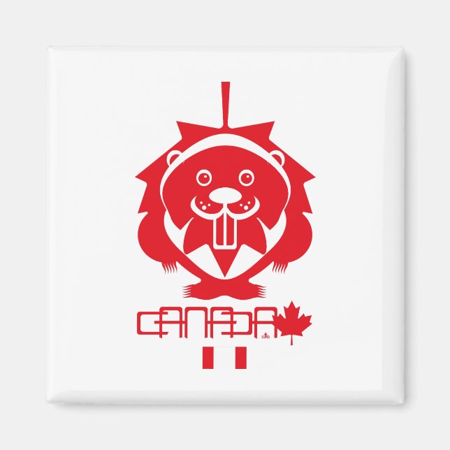 Imã  LOVE Castor/ Maple Bandera Canada by Masanser (Frente)