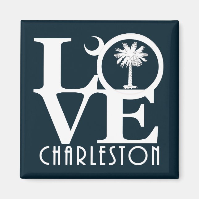 Imã LOVE Charleston SC (Frente)