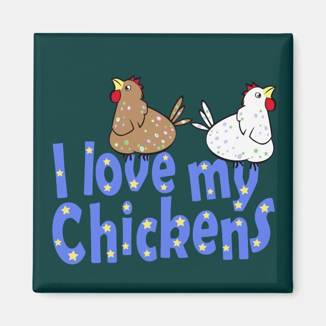 Imã Love Chickens Magnet (Frente)