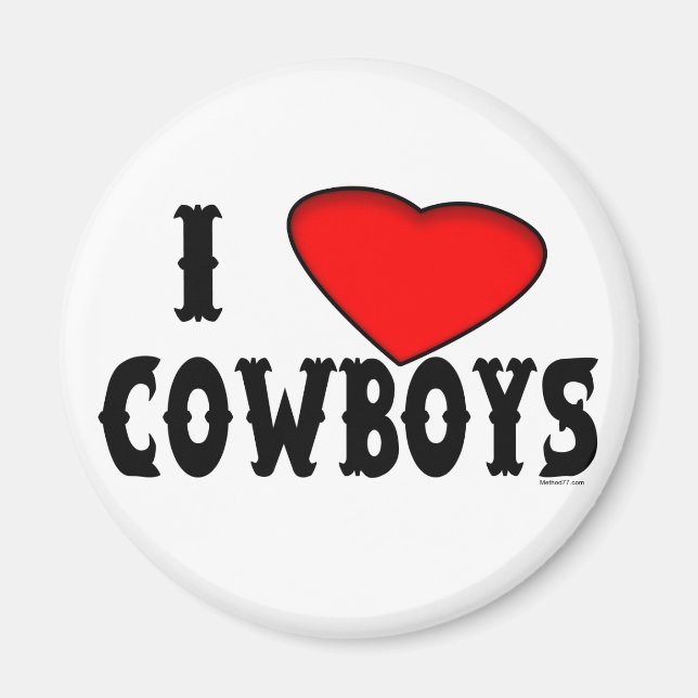 Imã Love Cowboys Magnet (Frente)