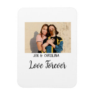 Ímã Love Forever LGbtq casal orgulho adicionar nome de