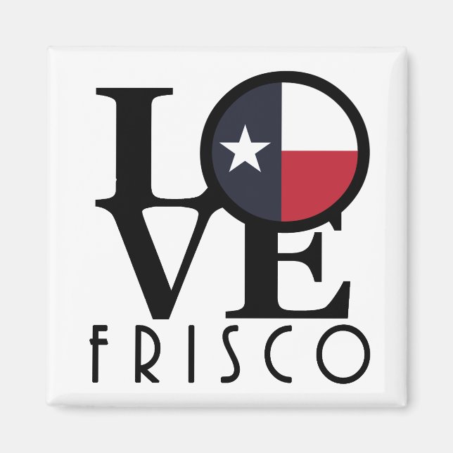 Imã LOVE Frisco Texas (Frente)