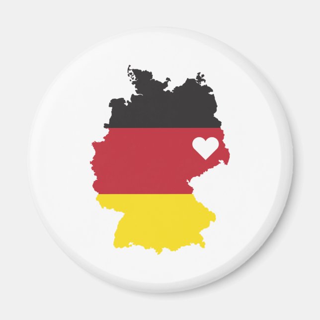 Imã Love Germany Gift German Pride Heart (Frente)