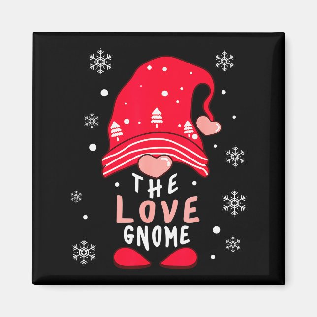 Imã Love Gnome Family Matching Valentines Day Funny Gi (Frente)