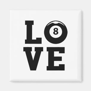 Imã Love Graphic Piscina Billard Snooker Billard Cue 8