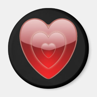 Imã Love Heart Black Magnet