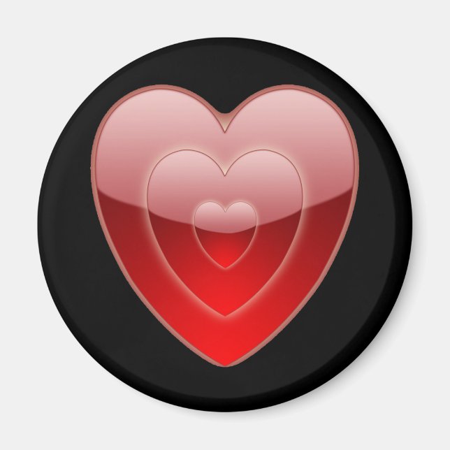 Imã Love Heart Black Magnet (Frente)