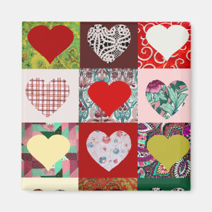 Imã Love Hearts Quilt