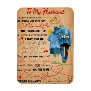 Ímã Love Husband Carta Ao Meu Marido Eu Te Amo