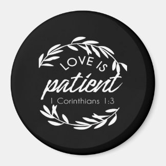 Imã Love Is Patient Corinthians Scripture Minimal Desi