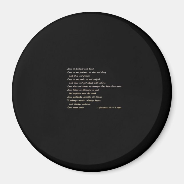 Imã Love Is Patient Simple Inspirational Design  (Frente)
