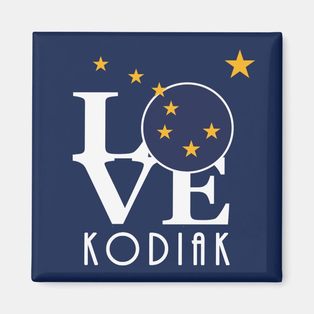 Imã LOVE Kodiak Alaska (Frente)