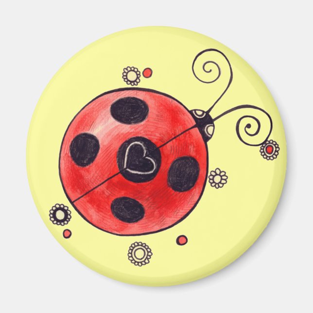 Imã Love Ladybug Magnet (Frente)