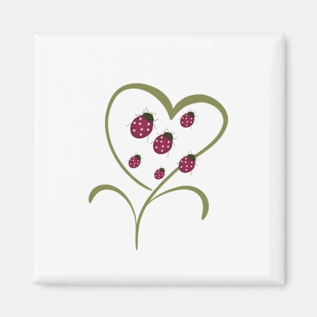 Imã Love Ladybugs (Frente)