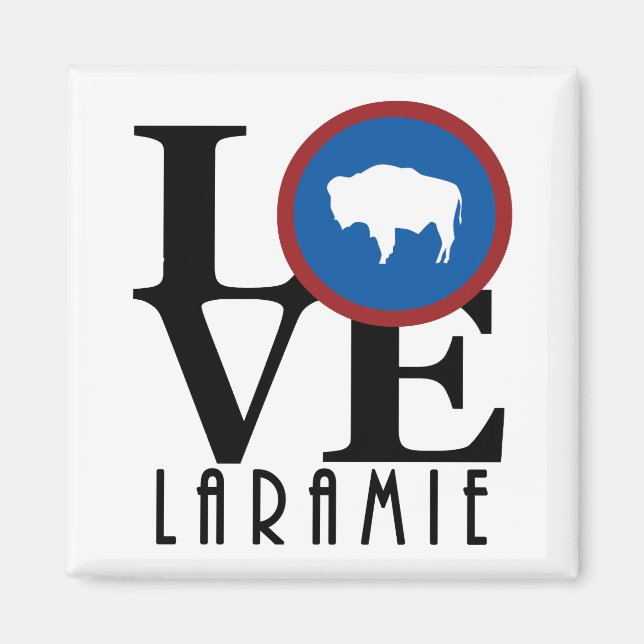 Imã LOVE Laramie Wyoming (Frente)