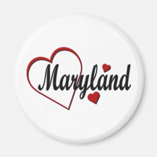 Imã Love Maryland Hearts (Frente)