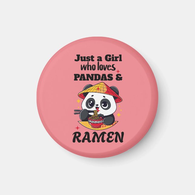 Imã Love Pandas e Ramen (Frente)