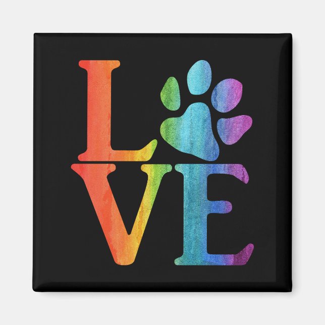 Imã Love Paw Classic Rainbow (Frente)