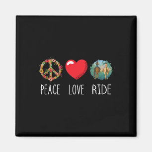 Imã Love Peace Ride Horseback Riding Horse Lover Eques