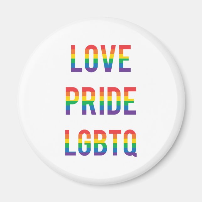 Imã Love Pride LGBTQ (Frente)