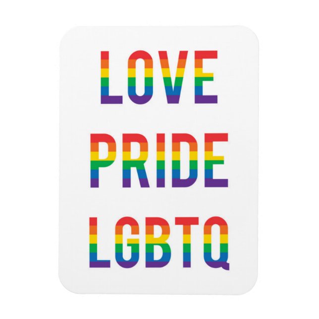 Ímã Love Pride LGBTQ (Vertical)