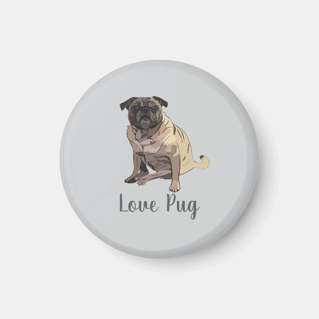 Imã Love Pug (Frente)