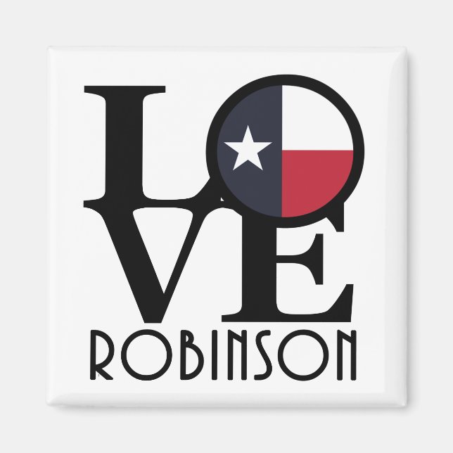 Imã LOVE Robinson Texas (Frente)