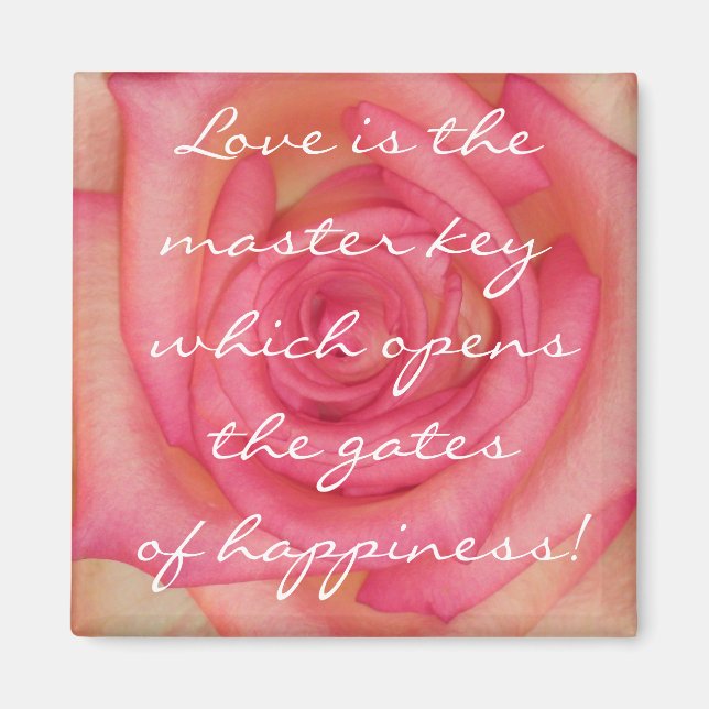 Imã Love Rosa Magnet (Frente)