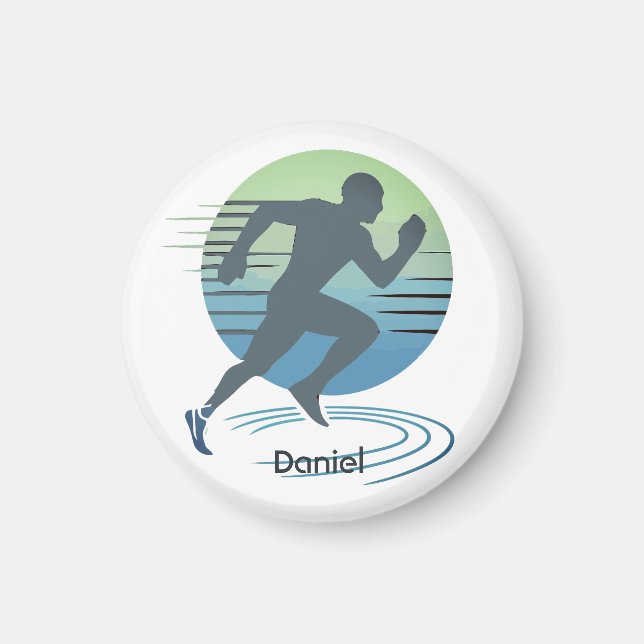 Imã Love Running Marathon Competitive Runner Personali (Frente)