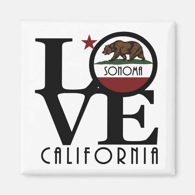 Imã LOVE Sonoma California (Frente)