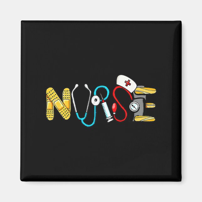 Imã Love Stethoscope Nurse Life Valentine Day Women  (Frente)