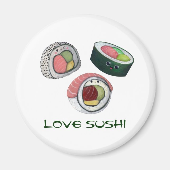 Imã Love Sushi (Frente)