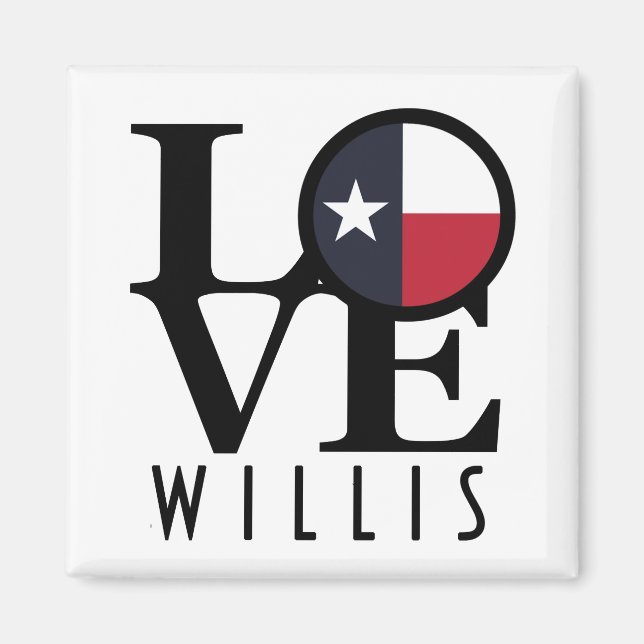 Imã LOVE Willis Texas (Frente)