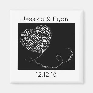 Imã Love Word Art Personalizado