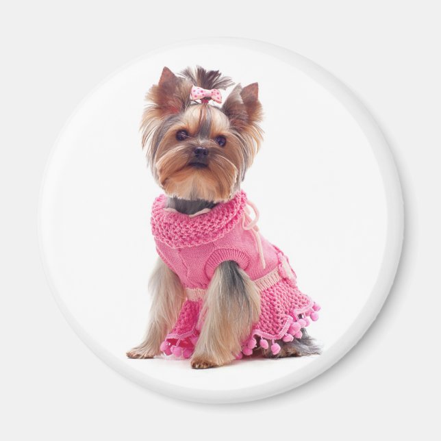 Imã Love Yorkshire Terrier Puppy Dog Magnet (Frente)