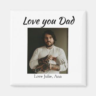 Imã love you dad fathers day add photo name simple