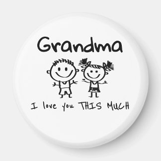 Imã Love You Grandma Kids Art Personalized Gift